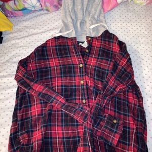Flannel With Hoodie